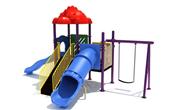 QTL-AL10038 outdoor playground with swing sets 户外滑梯